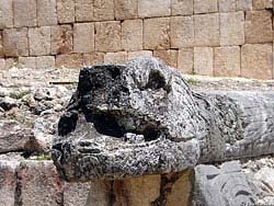 Фото № 308. Скульптура головы змеи, исполненная в камне, не известно кем, не известно где.